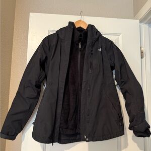 The North Face Women Tri Climate 3 in 1 Fleece Jacket Black Medium